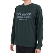 ジャックウルフスキン（JackWolfskin）（メンズ）長袖Tシャツ ロンT JP CORP SIGN 長袖Tシャツ 5032551-4161 ダークグリーン