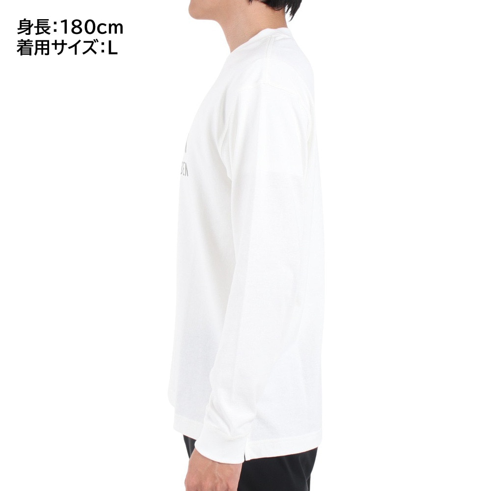 ジャックウルフスキン（JackWolfskin）（メンズ）長袖Tシャツ ロンT JP CORP SIGN 長袖Tシャツ 5032551-5055 ホワイト