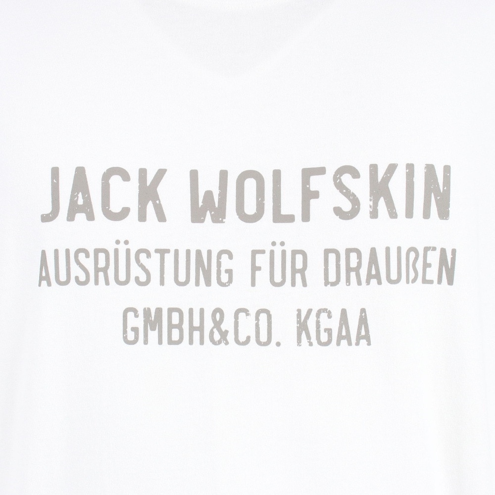 ジャックウルフスキン（JackWolfskin）（メンズ）長袖Tシャツ ロンT JP CORP SIGN 長袖Tシャツ 5032551-5055 ホワイト