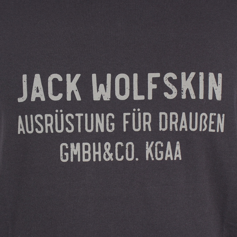 ジャックウルフスキン（JackWolfskin）（メンズ）長袖Tシャツ ロンT JP CORP SIGN 長袖Tシャツ 5032551-6350 チャコールグレー