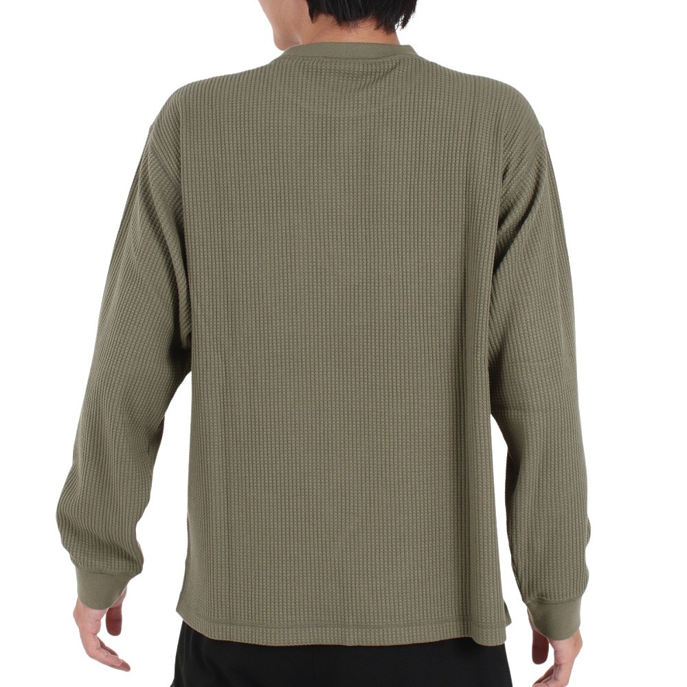ジャックウルフスキン（JackWolfskin）（メンズ）長袖Tシャツ ロンT COZY WAFFLE 5032561-4550 オリーブ