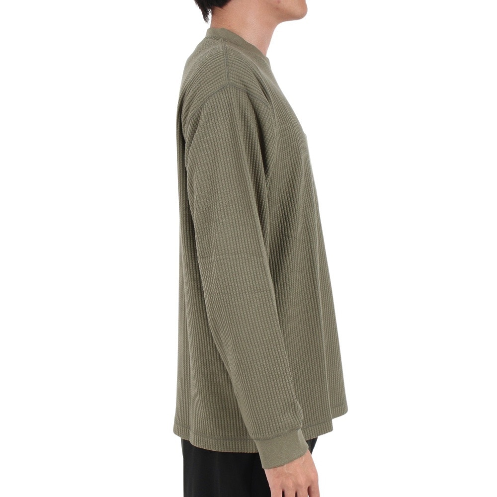 ジャックウルフスキン（JackWolfskin）（メンズ）長袖Tシャツ ロンT COZY WAFFLE 5032561-4550 オリーブ