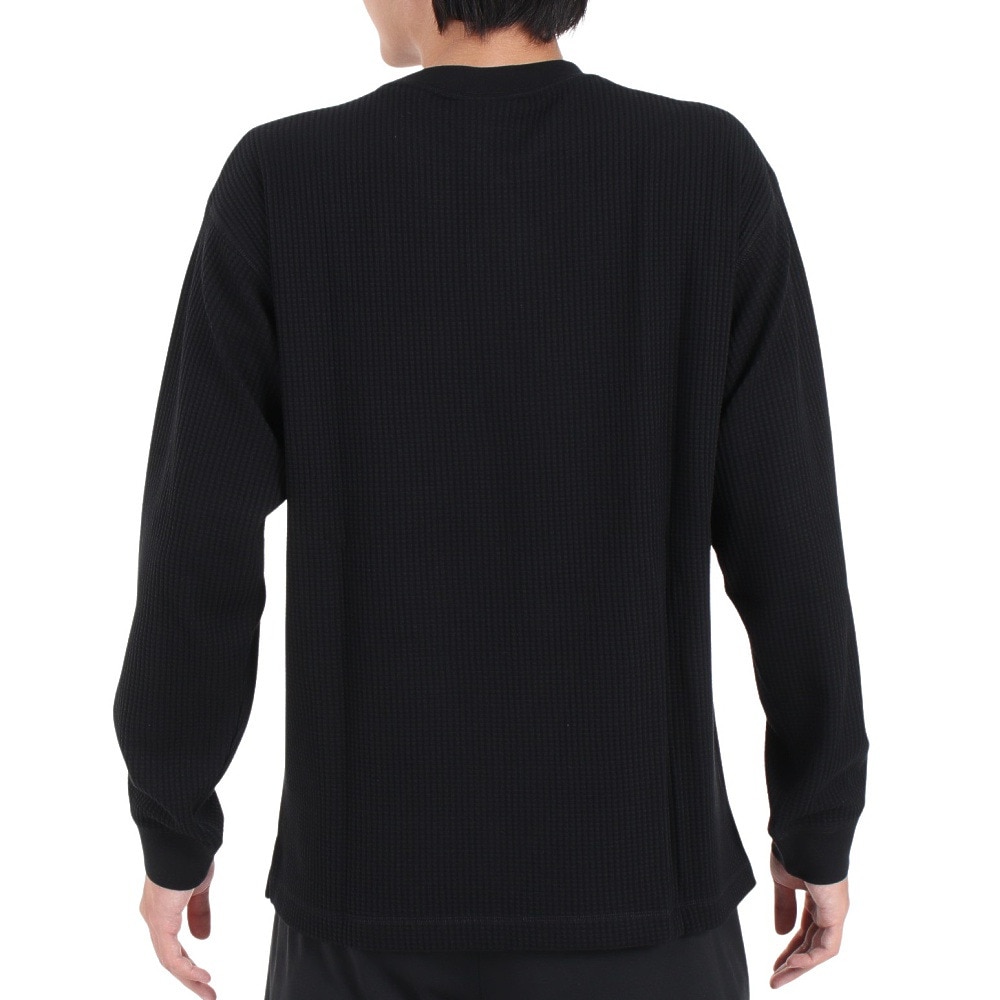 ジャックウルフスキン（JackWolfskin）（メンズ）長袖Tシャツ ロンT COZY WAFFLE 長袖Tシャツ 5032561-6000 ブラック