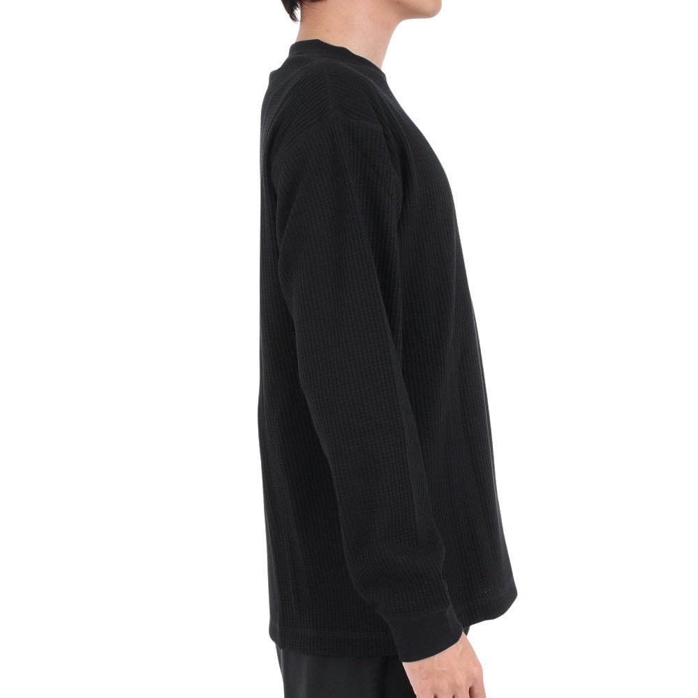 ジャックウルフスキン（JackWolfskin）（メンズ）長袖Tシャツ ロンT COZY WAFFLE 長袖Tシャツ 5032561-6000 ブラック