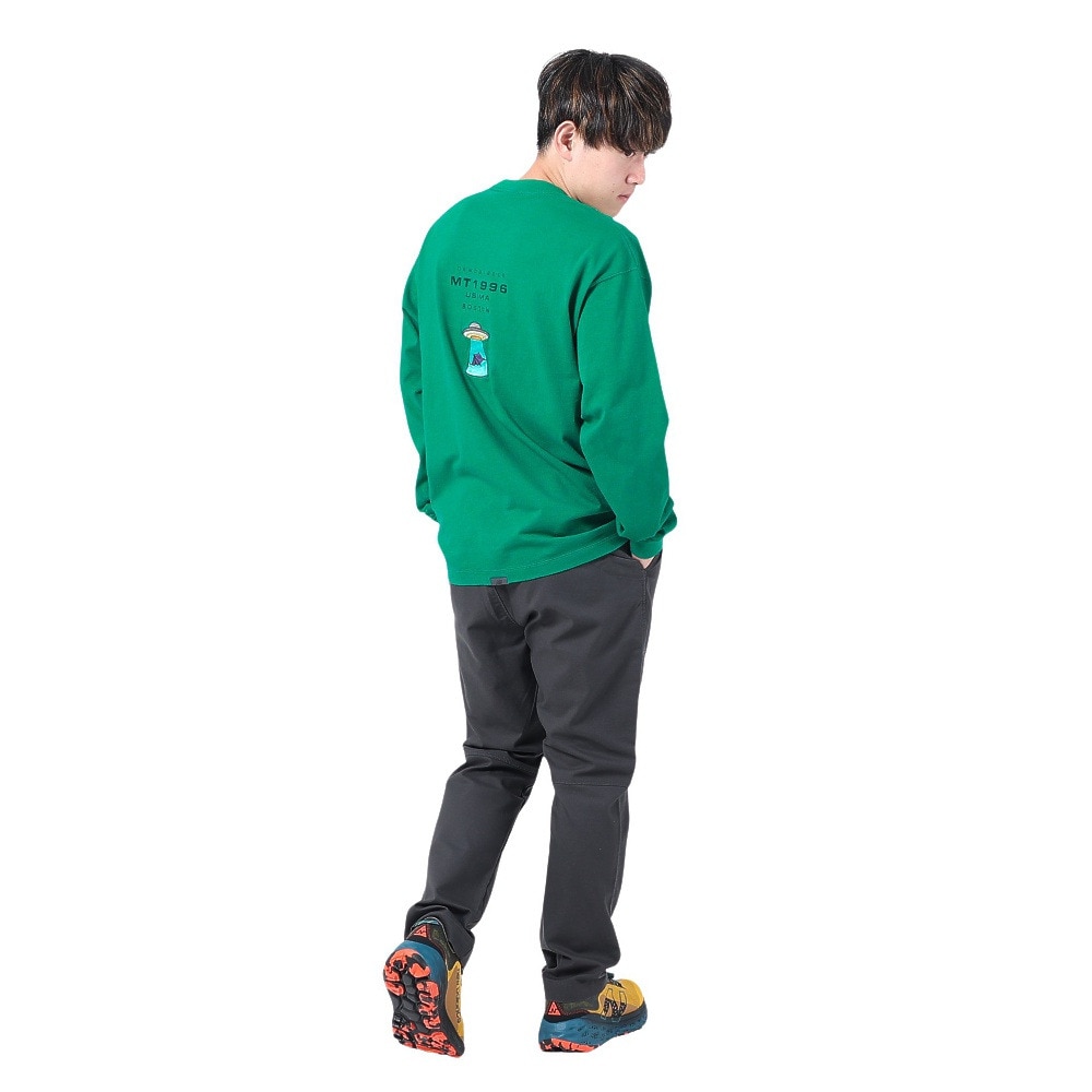 ニューバランス（new balance）（メンズ）長袖Tシャツ ロンT MT1996 グラフィックロングスリーブTシャツ AMT35114ECS グリーン
