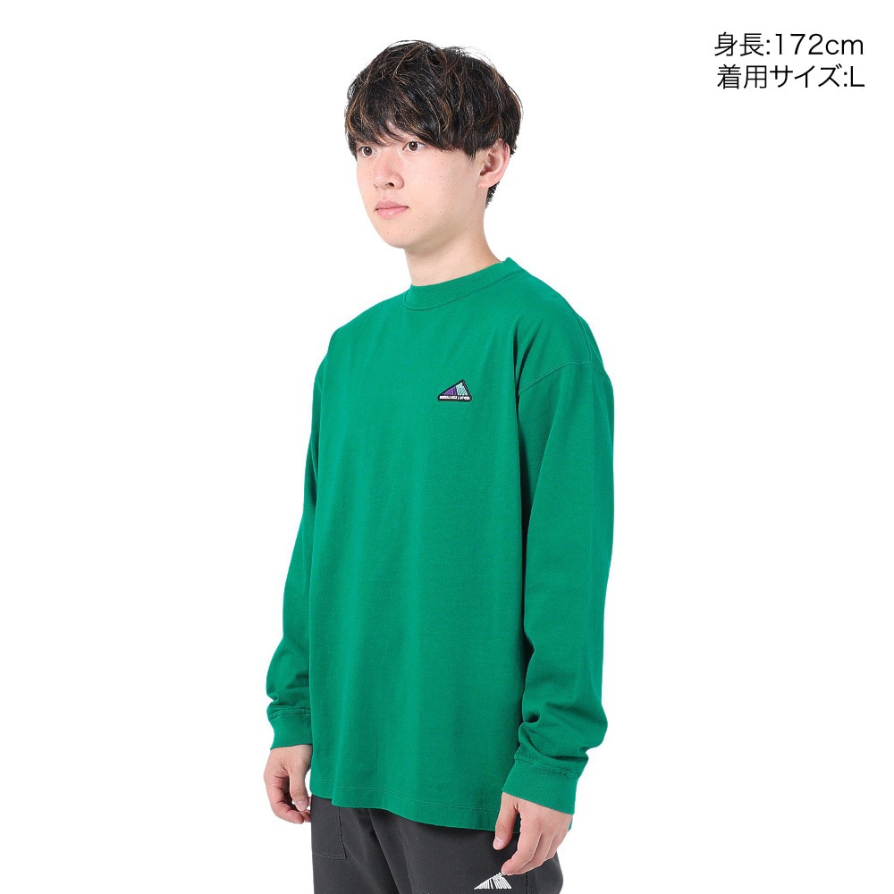 ニューバランス（new balance）（メンズ）長袖Tシャツ ロンT MT1996 グラフィックロングスリーブTシャツ AMT35114ECS グリーン