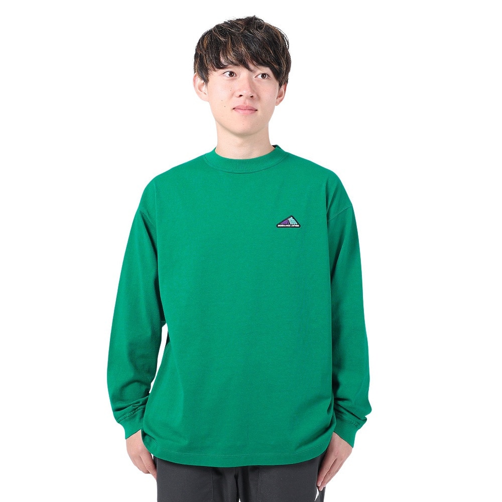 ニューバランス（new balance）（メンズ）長袖Tシャツ ロンT MT1996 グラフィックロングスリーブTシャツ AMT35114ECS グリーン