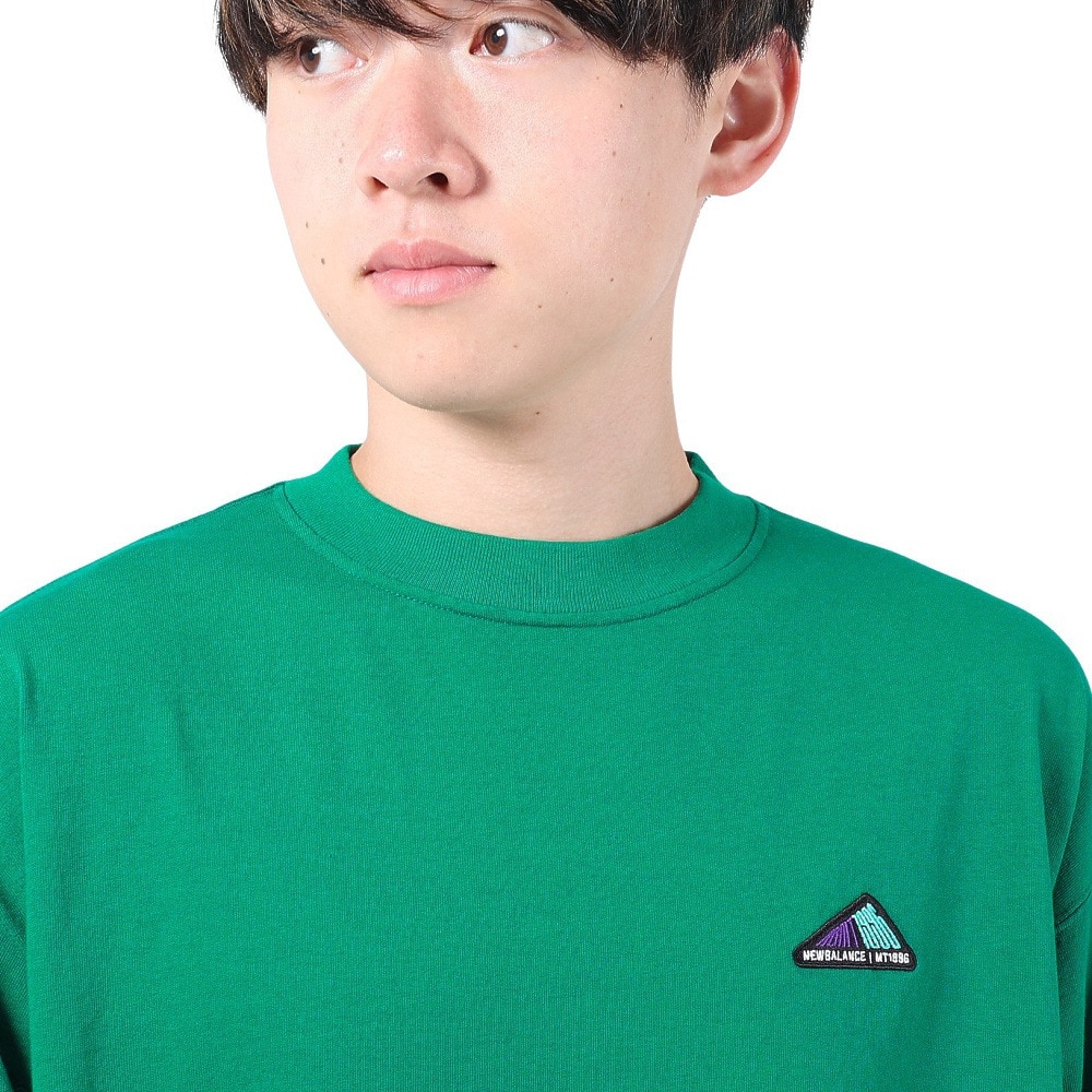 ニューバランス（new balance）（メンズ）長袖Tシャツ ロンT MT1996 グラフィックロングスリーブTシャツ AMT35114ECS グリーン