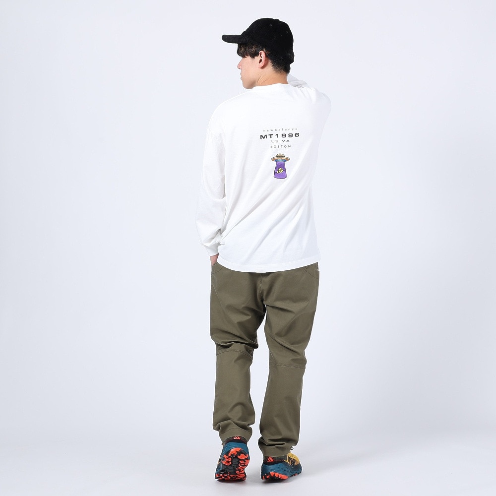 ニューバランス（new balance）（メンズ）長袖Tシャツ ロンT MT1996 グラフィックロングスリーブTシャツ AMT35114WT ホワイト