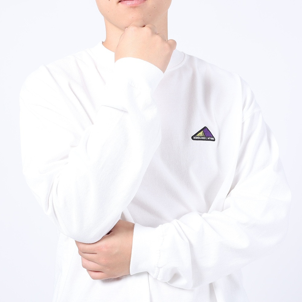 ニューバランス（new balance）（メンズ）長袖Tシャツ ロンT MT1996 グラフィックロングスリーブTシャツ AMT35114WT ホワイト
