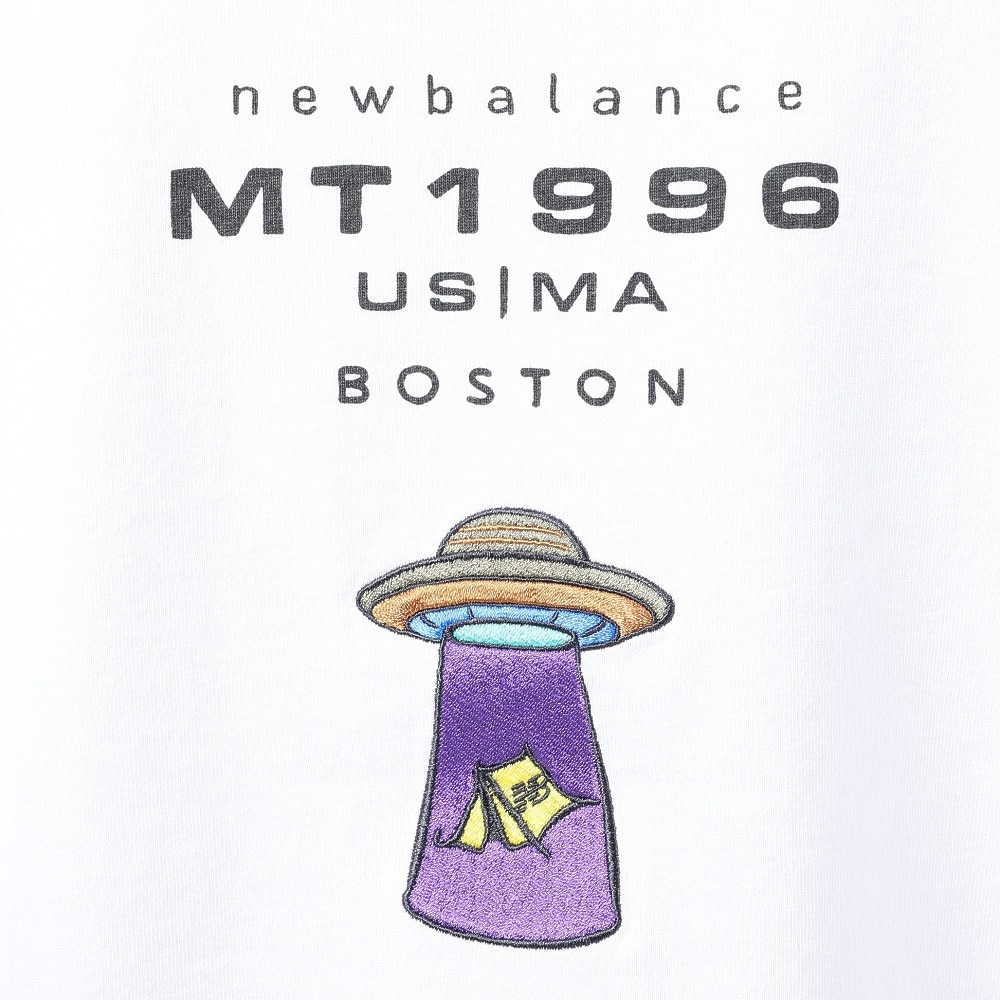 ニューバランス（new balance）（メンズ）長袖Tシャツ ロンT MT1996 グラフィックロングスリーブTシャツ AMT35114WT ホワイト