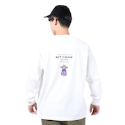 (メンズ)長袖Tシャツ ロンT MT1996 グラフィックロングスリーブTシャツ AMT35114WT ホワイト