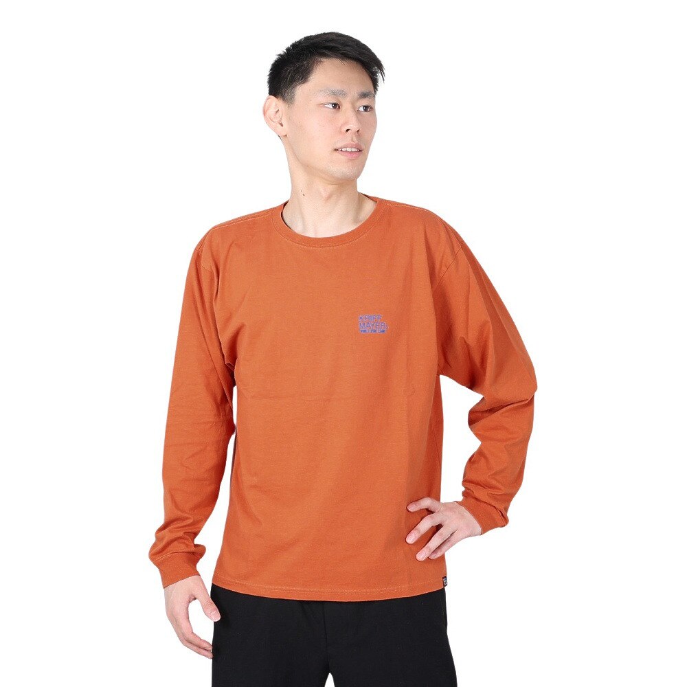 クリフメイヤー（KRIFF MAYER）（メンズ）バックプリント おしゃれ 長袖Tシャツ キャンプラビット ロンT 2337807-45:ORANGE オレンジ ユニセックス仕様