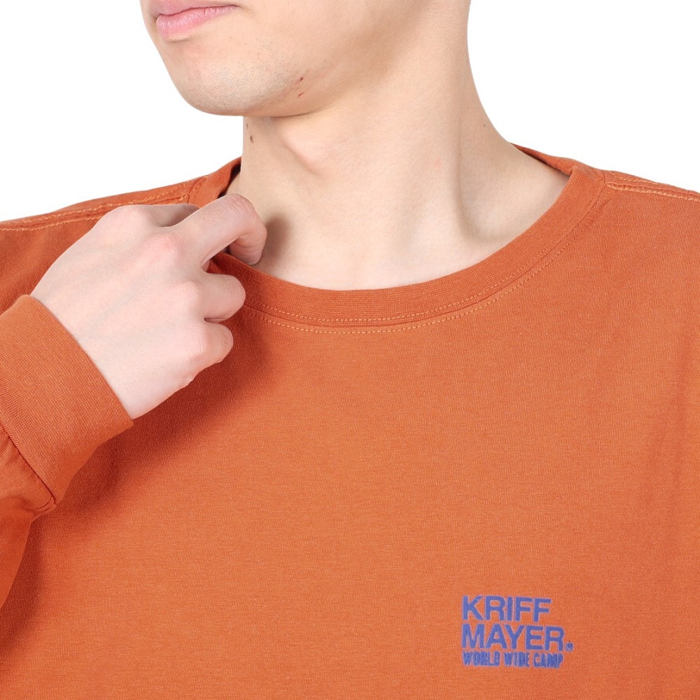 クリフメイヤー（KRIFF MAYER）（メンズ）バックプリント おしゃれ 長袖Tシャツ キャンプラビット ロンT 2337807-45:ORANGE オレンジ ユニセックス仕様