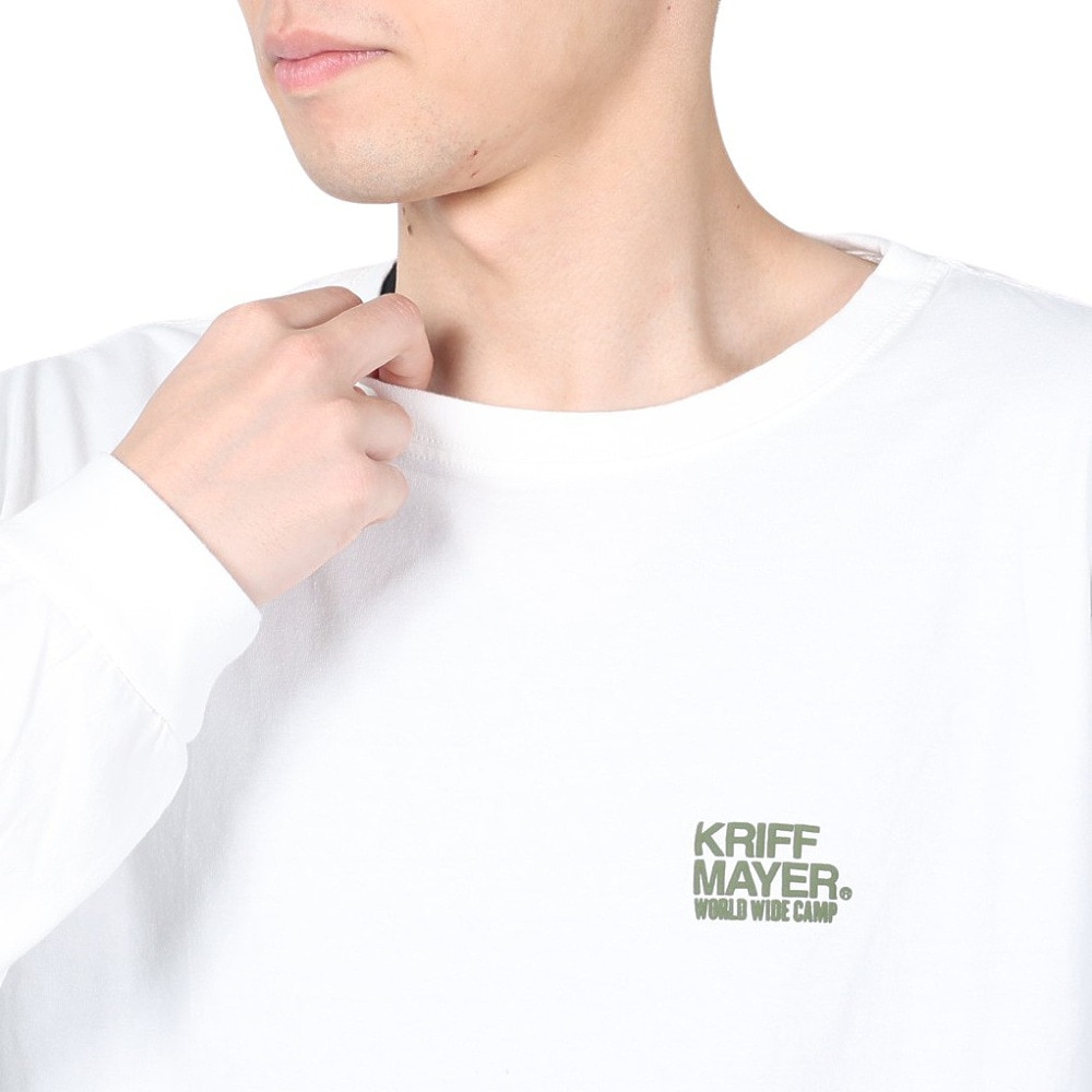 クリフメイヤー（KRIFF MAYER）（メンズ）バックプリント おしゃれ 長袖Tシャツ キャンプラビット ロンT 2337807-5:OFF オフホワイト ユニセックス仕様