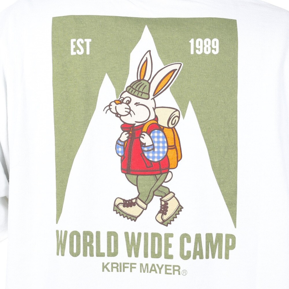 クリフメイヤー（KRIFF MAYER）（メンズ）バックプリント おしゃれ 長袖Tシャツ キャンプラビット ロンT 2337807-5:OFF オフホワイト ユニセックス仕様