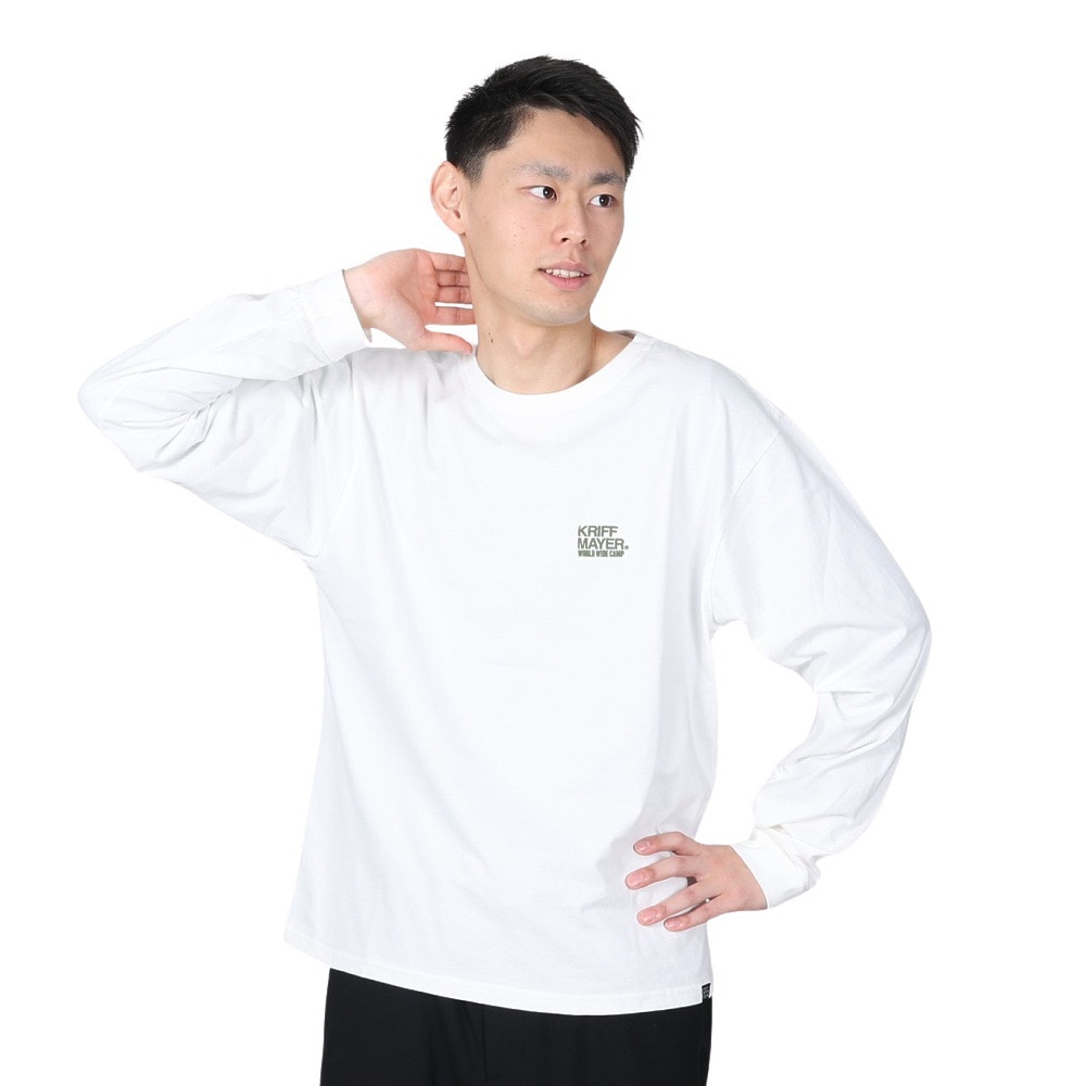 クリフメイヤー（KRIFF MAYER）（メンズ）バックプリント おしゃれ 長袖Tシャツ キャンプラビット ロンT 2337807-5:OFF オフホワイト ユニセックス仕様