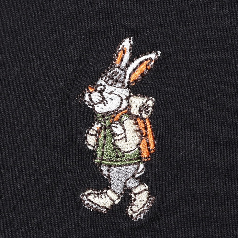 クリフメイヤー（KRIFF MAYER）（メンズ、レディース）ワンポイント シンプル 長袖Tシャツ キャンプラビットロンT ミニ刺繍 2337808-19:BLACK ブラック ユニセックス仕様