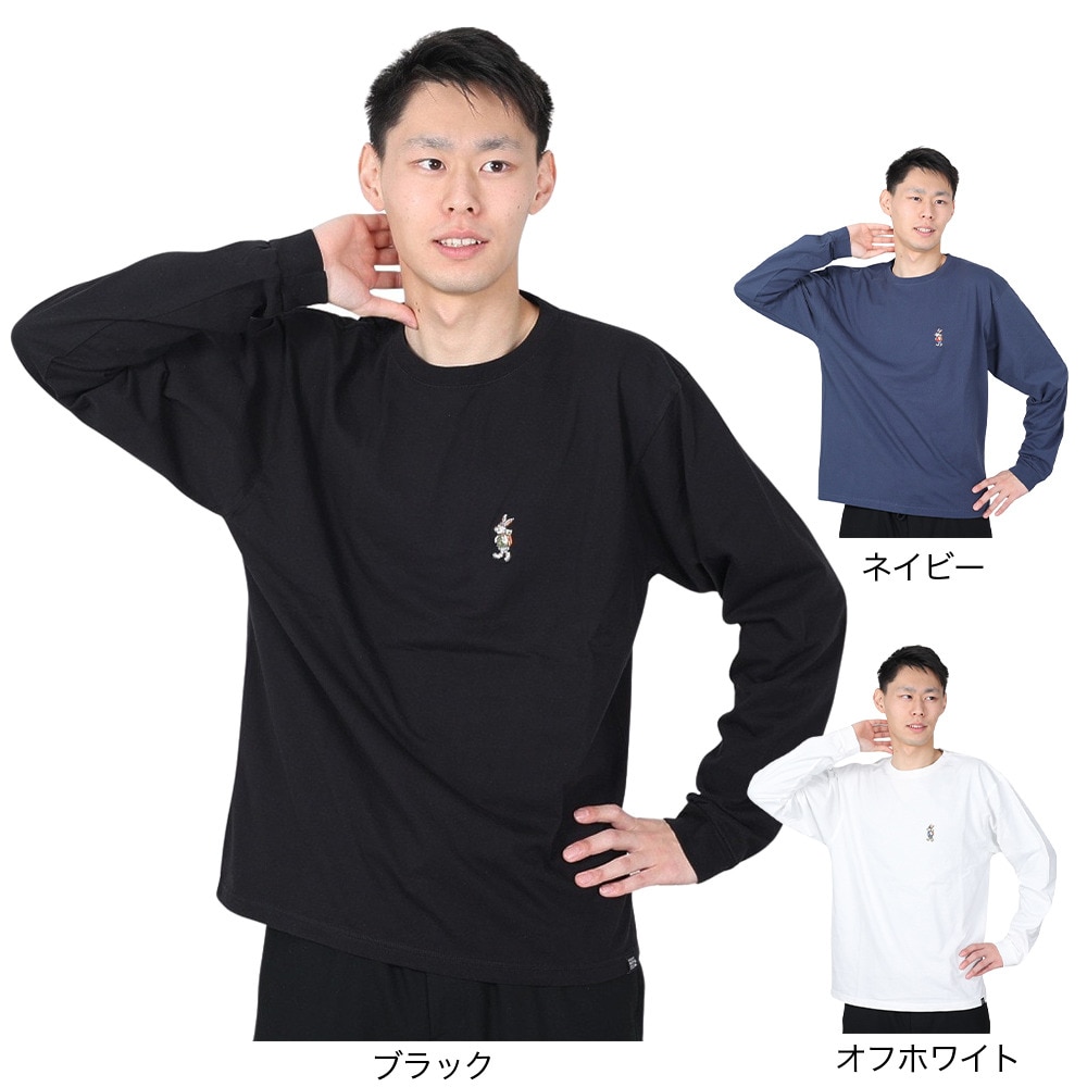 クリフメイヤー（KRIFF MAYER）（メンズ、レディース）ワンポイント シンプル 長袖Tシャツ キャンプラビットロンT ミニ刺繍 2337808-5:OFF オフホワイト ユニセックス仕様
