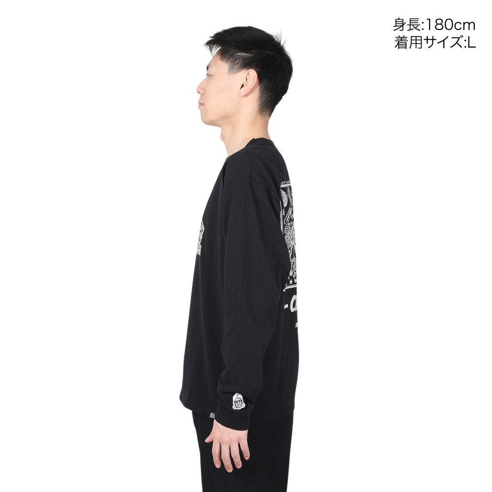 クリフメイヤー（KRIFF MAYER）（メンズ、レディース）チルタイムロンT バンダナ 長袖Tシャツ 2337809-19:BLACK