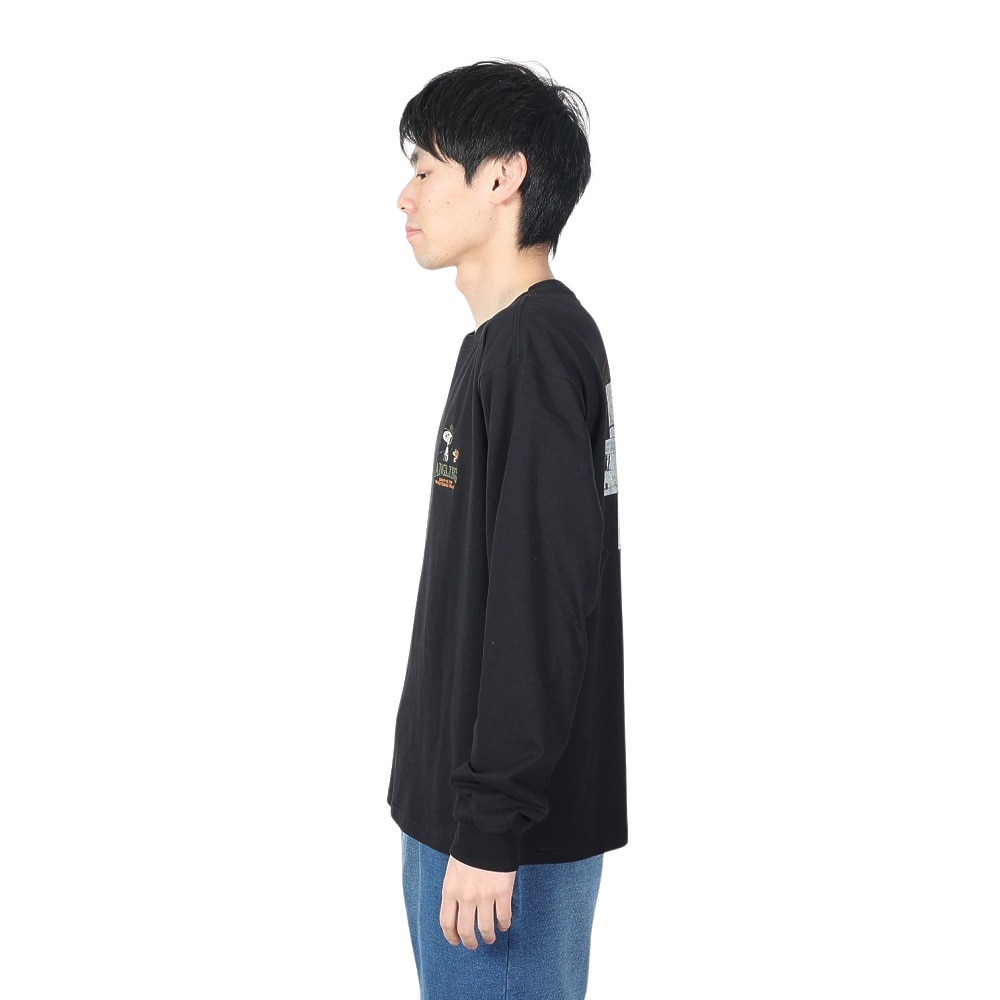 クリフメイヤー（KRIFF MAYER）（メンズ、レディース）長袖Tシャツ スヌーピー バックプリント ロンＴ 2337823-19:BLACK ブラック ユニセックス仕様