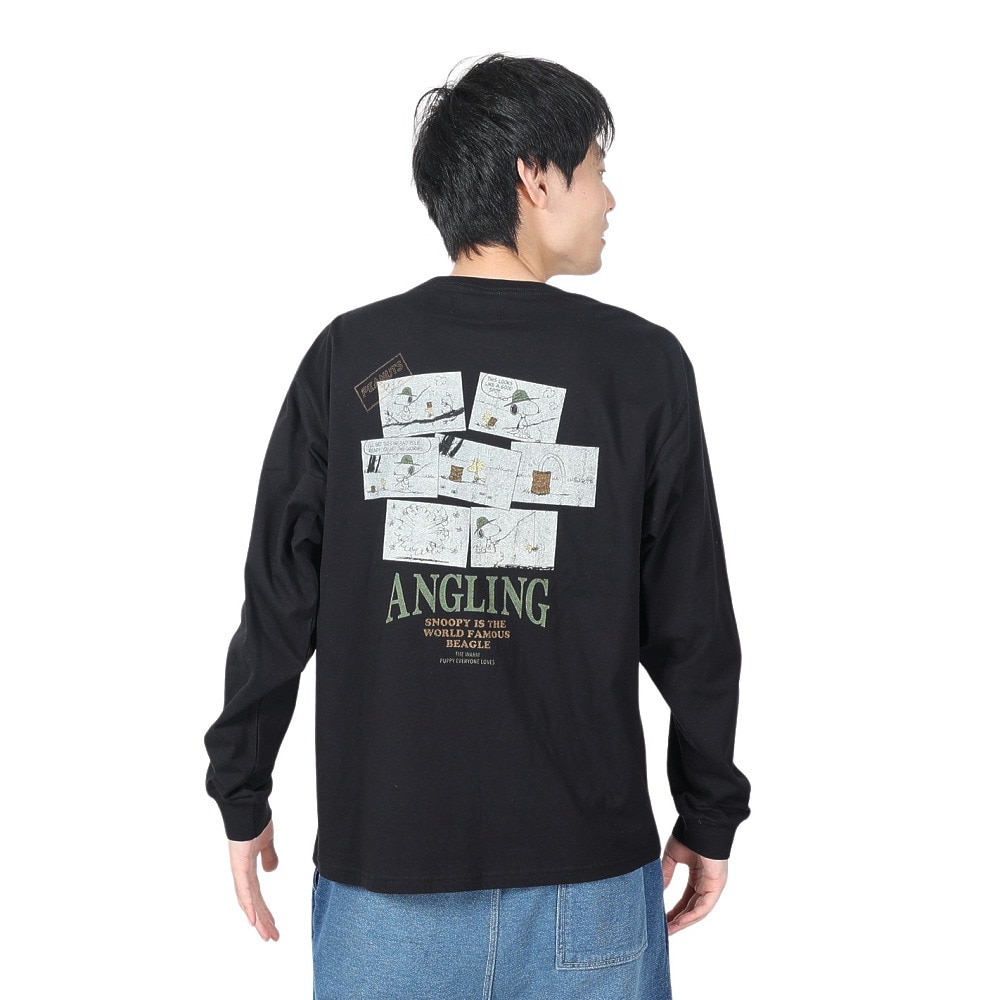 クリフメイヤー（KRIFF MAYER）（メンズ、レディース）長袖Tシャツ スヌーピー バックプリント ロンＴ 2337823-19:BLACK ブラック ユニセックス仕様