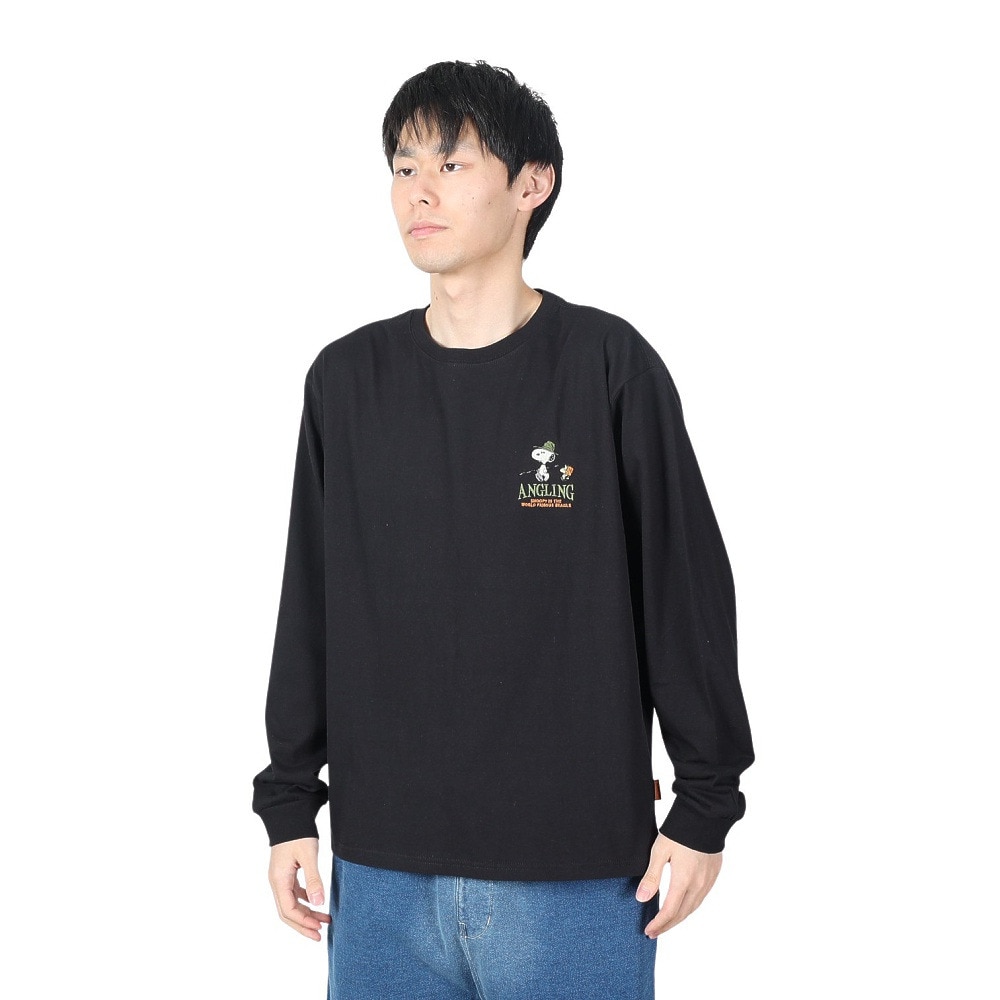 クリフメイヤー（KRIFF MAYER）（メンズ、レディース）長袖Tシャツ スヌーピー バックプリント ロンＴ 2337823-19:BLACK ブラック ユニセックス仕様