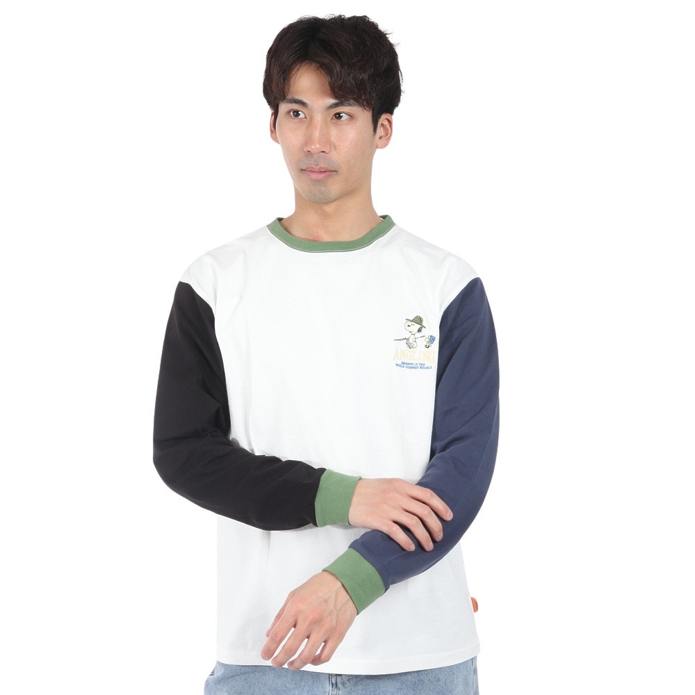 クリフメイヤー（KRIFF MAYER）（メンズ、レディース）長袖Tシャツ スヌーピー バックプリント ロンＴ 2337823-90:MULTI-COL マルチカラー ユニセックス仕様