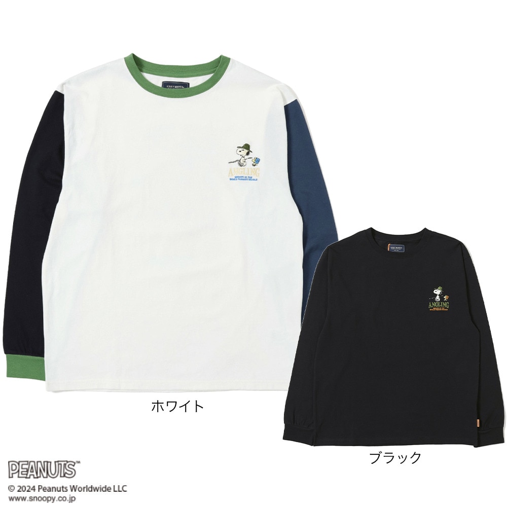 クリフメイヤー（KRIFF MAYER）（メンズ、レディース）長袖Tシャツ スヌーピー バックプリント ロンＴ 2337823-19:BLACK ブラック ユニセックス仕様