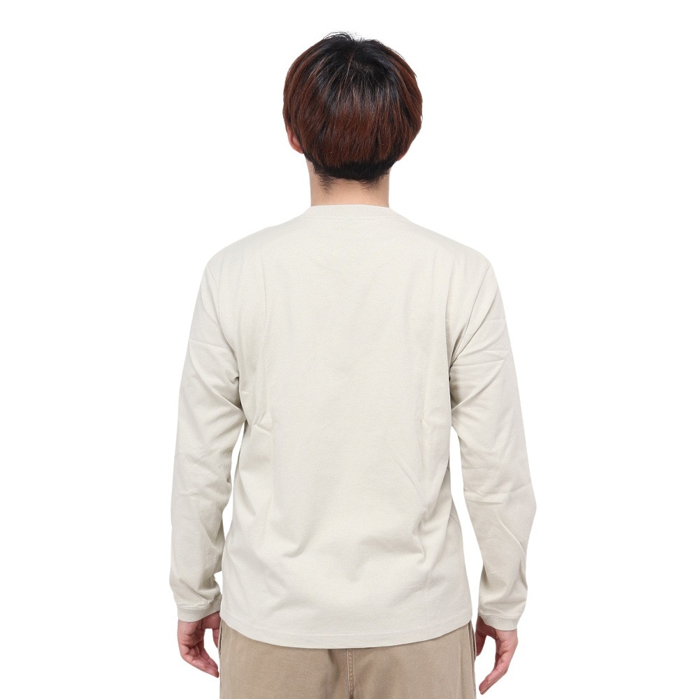 チャムス（CHUMS）（メンズ）高耐久 長袖Tシャツ ロンT ロゴロングスリーブTシャツ CH01-2273-G075 ベージュ 綿100 厚手