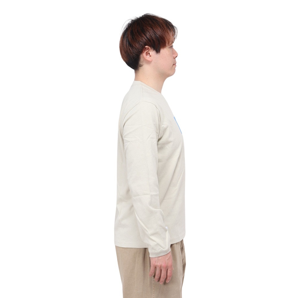 チャムス（CHUMS）（メンズ）高耐久 長袖Tシャツ ロンT ロゴロングスリーブTシャツ CH01-2273-G075 ベージュ 綿100 厚手