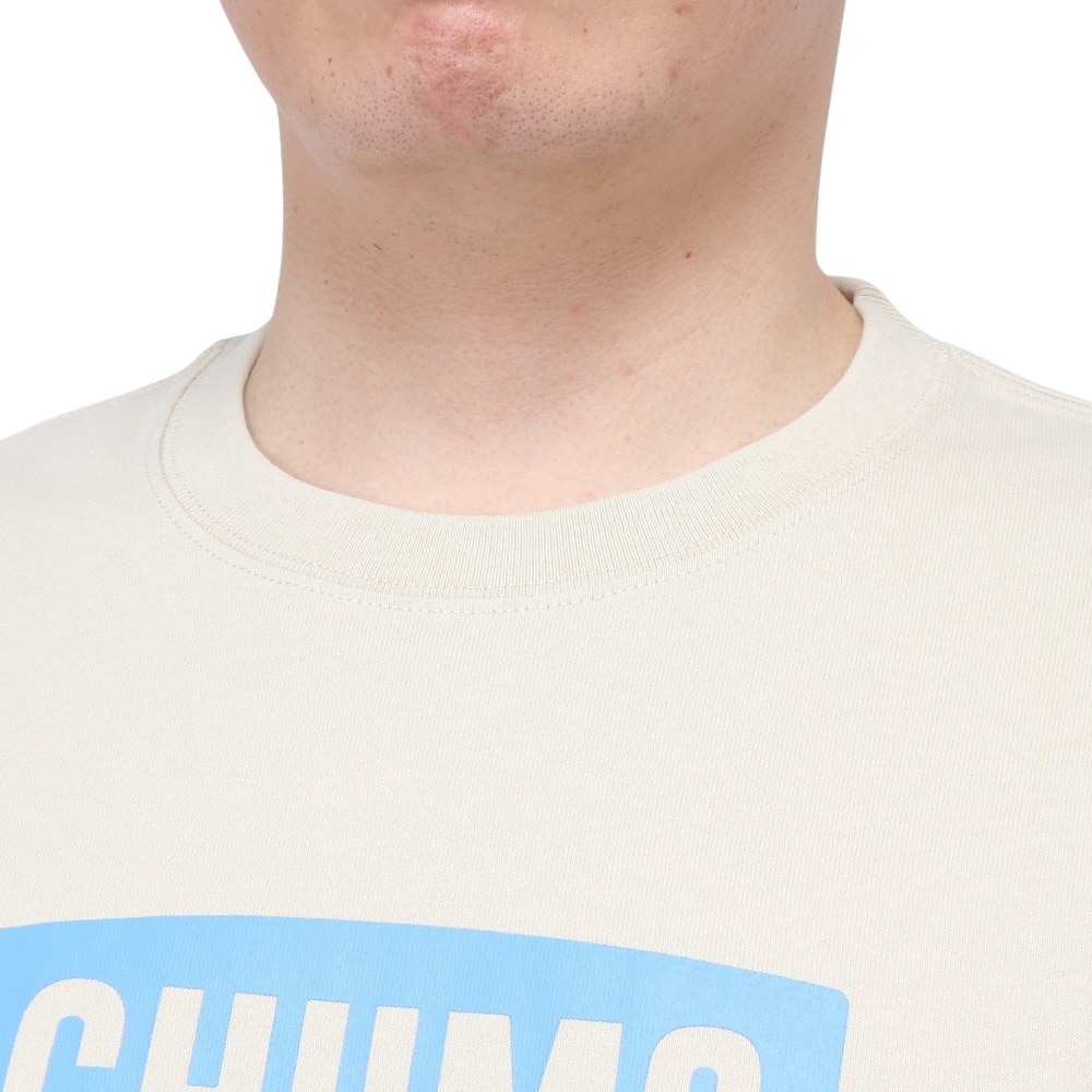 チャムス（CHUMS）（メンズ）高耐久 長袖Tシャツ ロンT ロゴロングスリーブTシャツ CH01-2273-G075 ベージュ 綿100 厚手