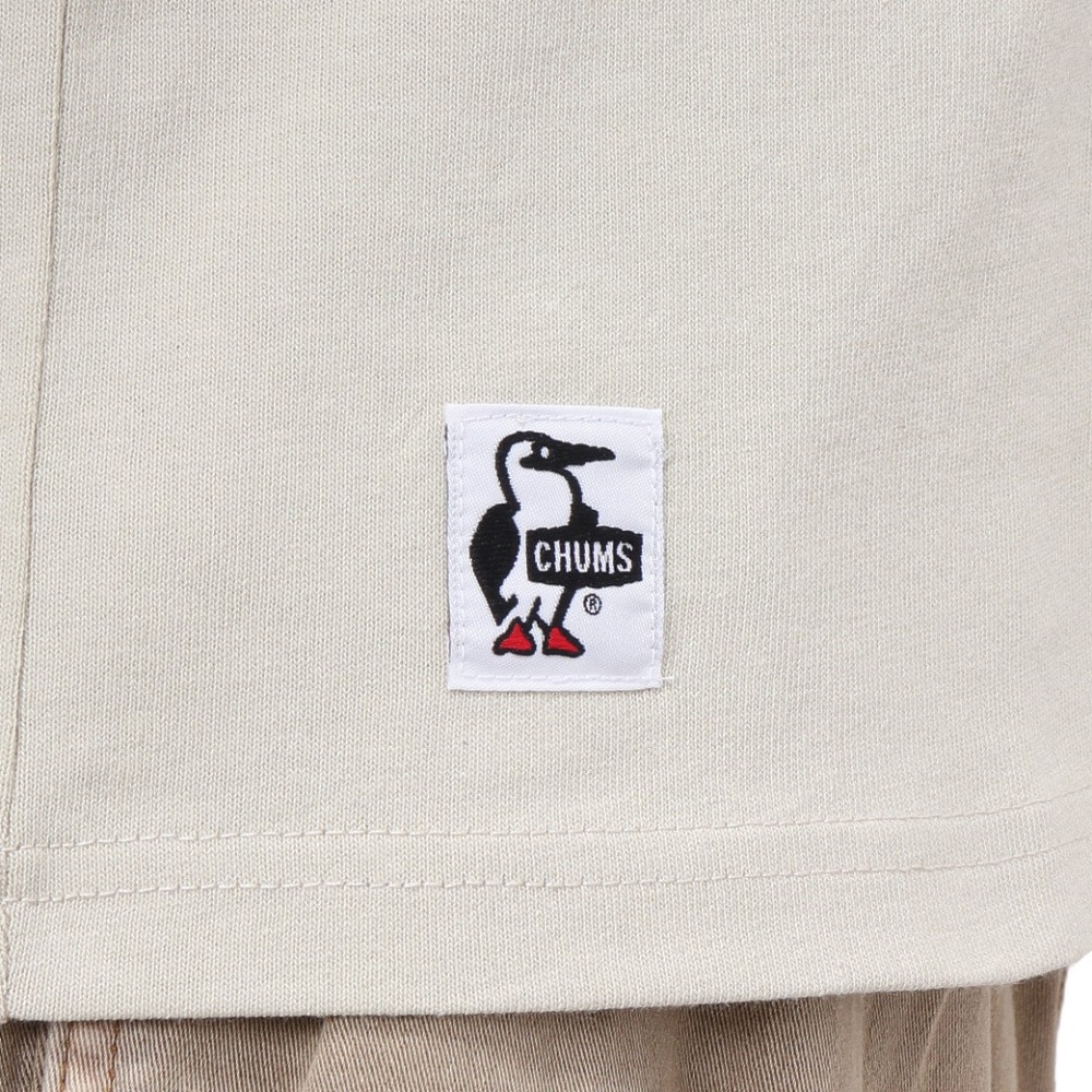 チャムス（CHUMS）（メンズ）高耐久 長袖Tシャツ ロンT ロゴロングスリーブTシャツ CH01-2273-G075 ベージュ 綿100 厚手