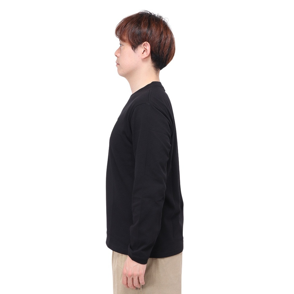チャムス（CHUMS）（メンズ）高耐久 長袖Tシャツ ロンT ロゴロングスリーブTシャツ CH01-2273-K073 ブラック×グリーン 綿100 厚手