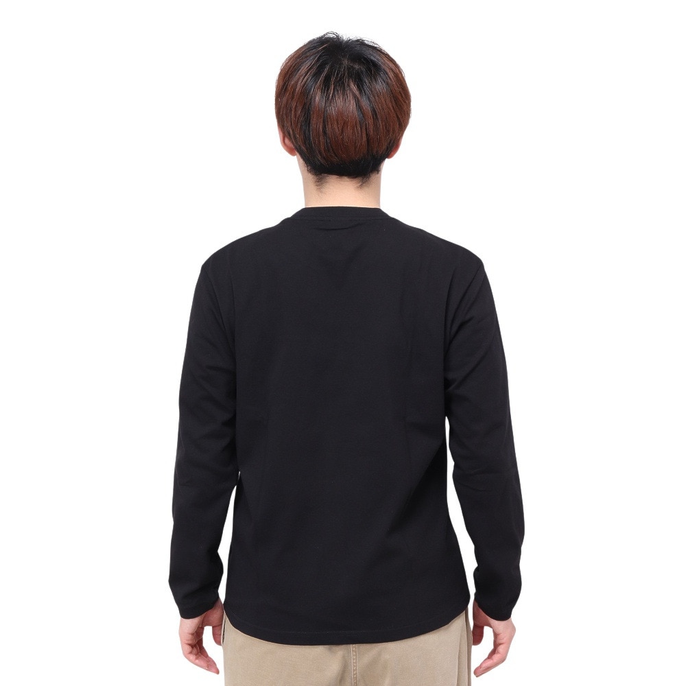 チャムス（CHUMS）（メンズ）高耐久 長袖Tシャツ ロンT ロゴロングスリーブTシャツ CH01-2273-K073 ブラック×グリーン 綿100 厚手