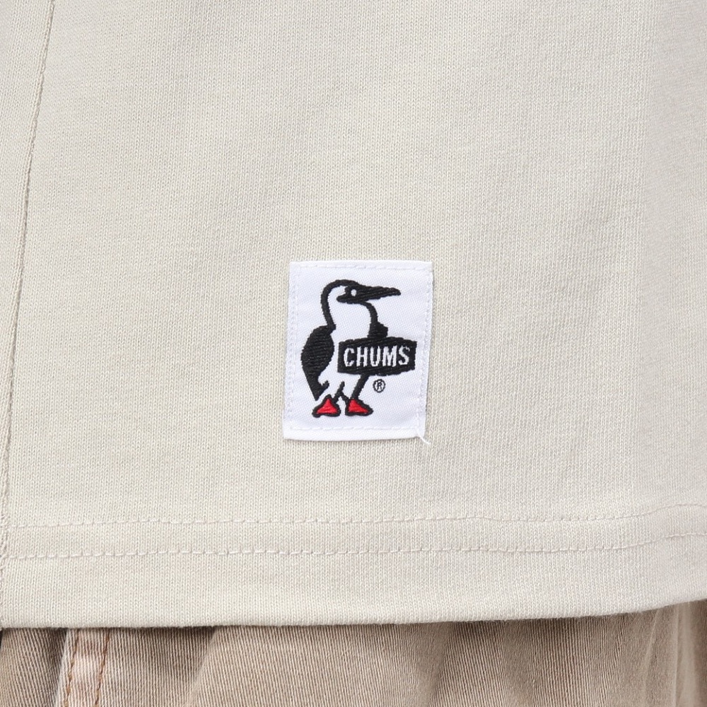 チャムス（CHUMS）（メンズ）高耐久 長袖Tシャツ ロンT HWYCロングスリーブTシャツ CH01-2276-G076 ベージュ 綿100 袖ロゴ