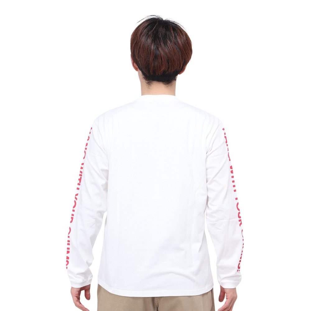 チャムス（CHUMS）（メンズ）高耐久 長袖Tシャツ ロンT HWYCロングスリーブTシャツ CH01-2276-W014 ホワイト 綿100 袖ロゴ