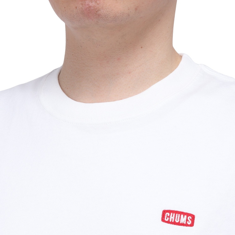 チャムス（CHUMS）（メンズ）高耐久 長袖Tシャツ ロンT HWYCロングスリーブTシャツ CH01-2276-W014 ホワイト 綿100 袖ロゴ
