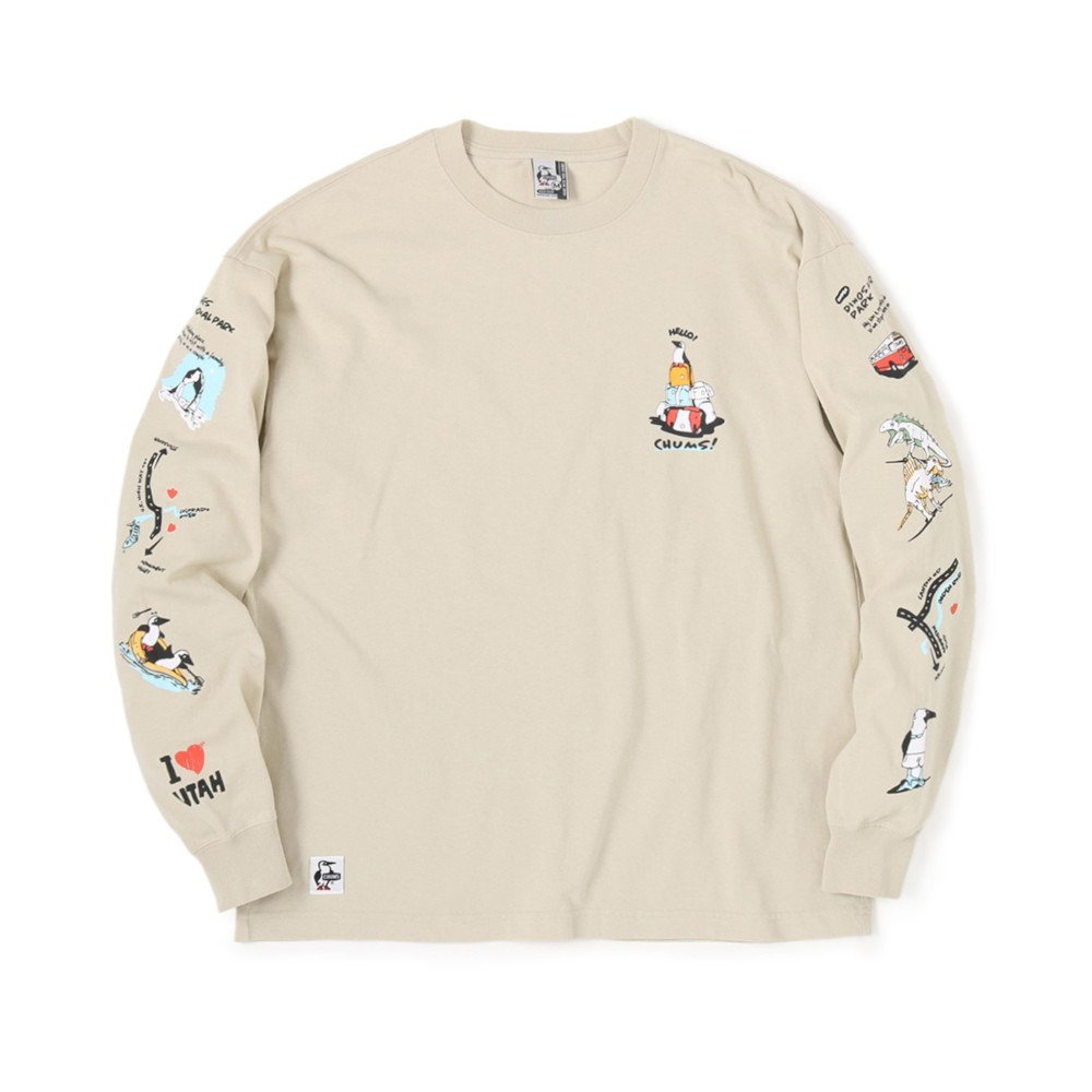 チャムス（CHUMS）（メンズ）オーバーサイズドユタツアー ロングスリーブTシャツ CH01-2346-G057