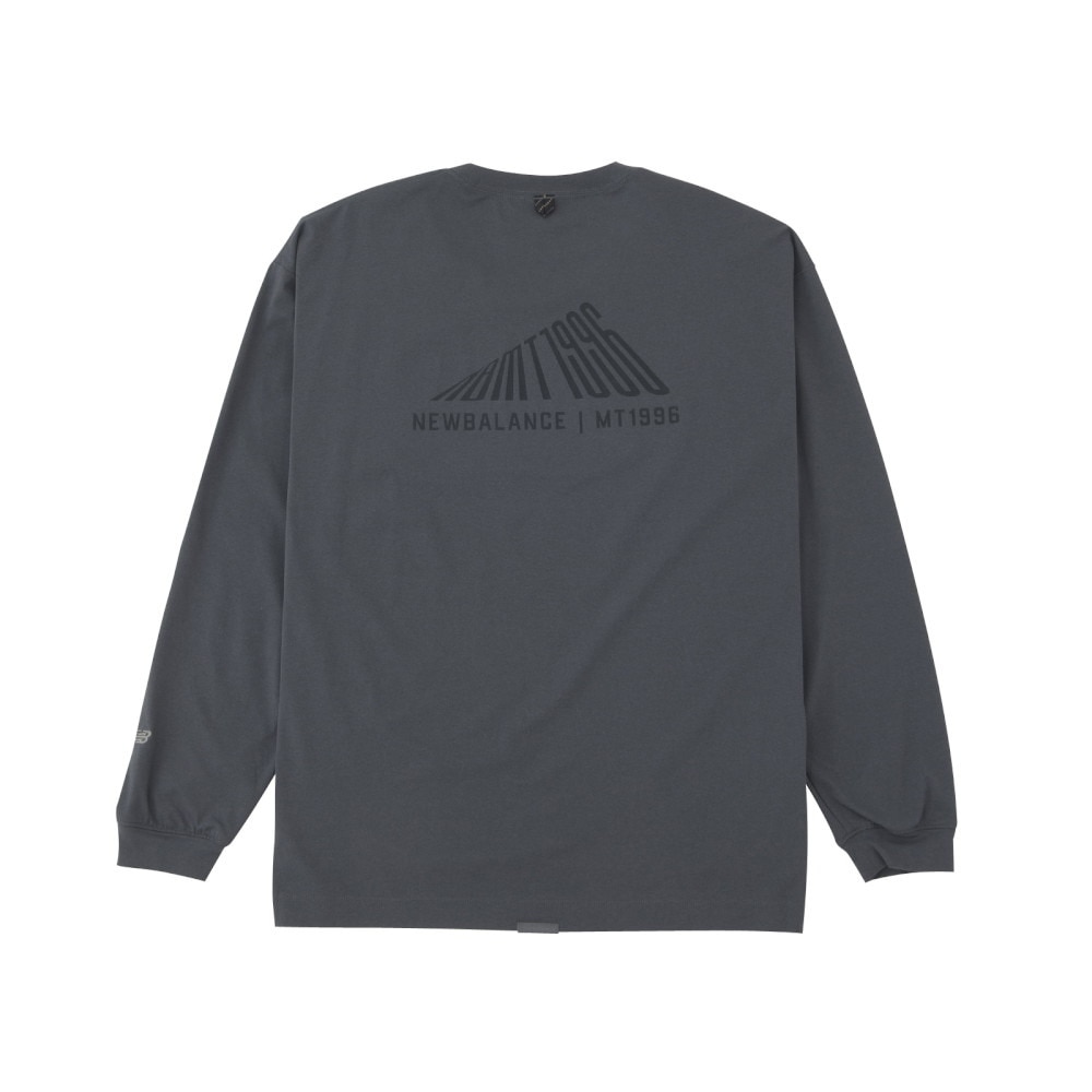 ニューバランス（new balance）（メンズ）長袖Tシャツ ラッシュガード MT1996 ロングTシャツ AMT45018 ACK ブラック 吸汗速乾 透けにくい