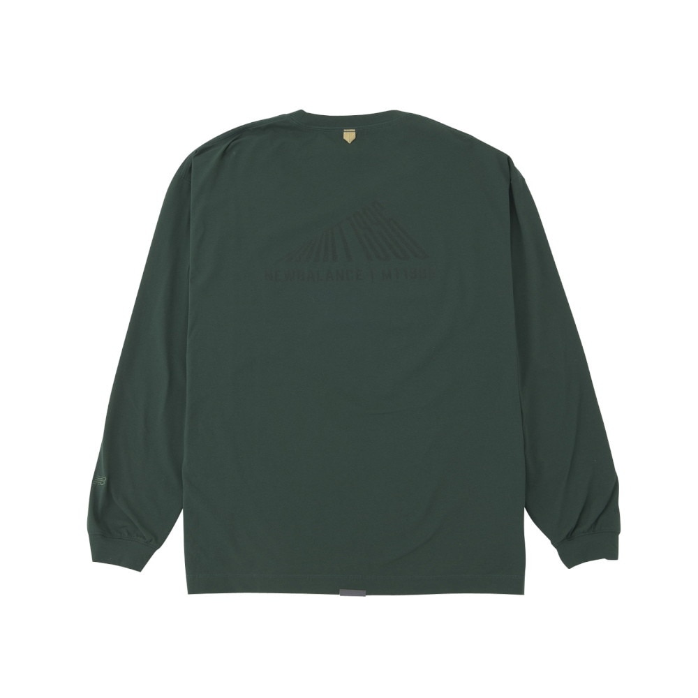 ニューバランス（new balance）（メンズ）長袖Tシャツ ラッシュガード MT1996 ロングTシャツ AMT45018 NWG グリーン 吸汗速乾 透けにくい