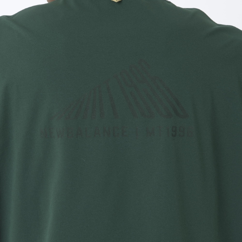 ニューバランス（new balance）（メンズ）長袖Tシャツ ラッシュガード MT1996 ロングTシャツ AMT45018 NWG グリーン 吸汗速乾 透けにくい