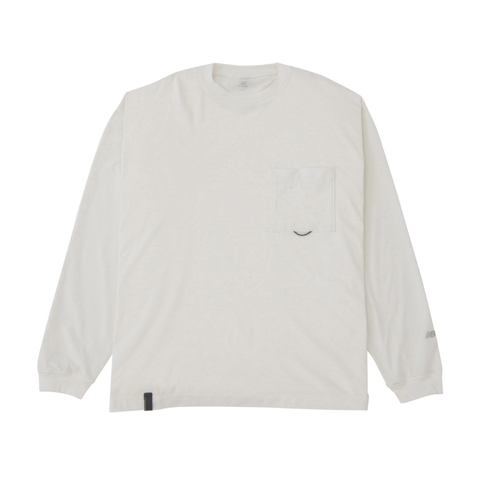 ニューバランス（new balance）（メンズ）長袖Tシャツ ラッシュガード MT1996 ロングTシャツ AMT45018 WT ホワイト 吸汗速乾 透けにくい