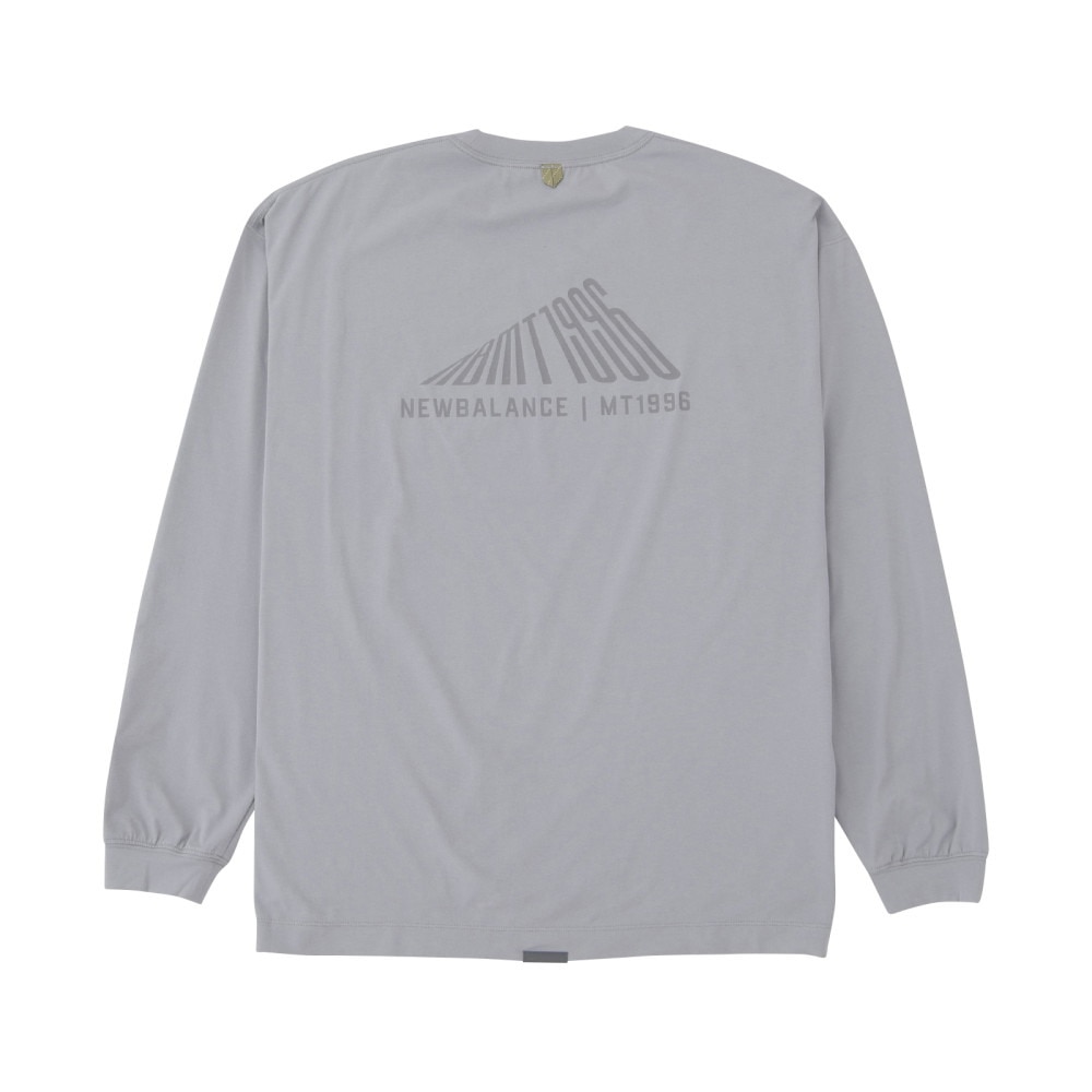 ニューバランス（new balance）（メンズ）長袖Tシャツ ラッシュガード MT1996 ロングTシャツ AMT45018 YST グレー 吸汗速乾 透けにくい