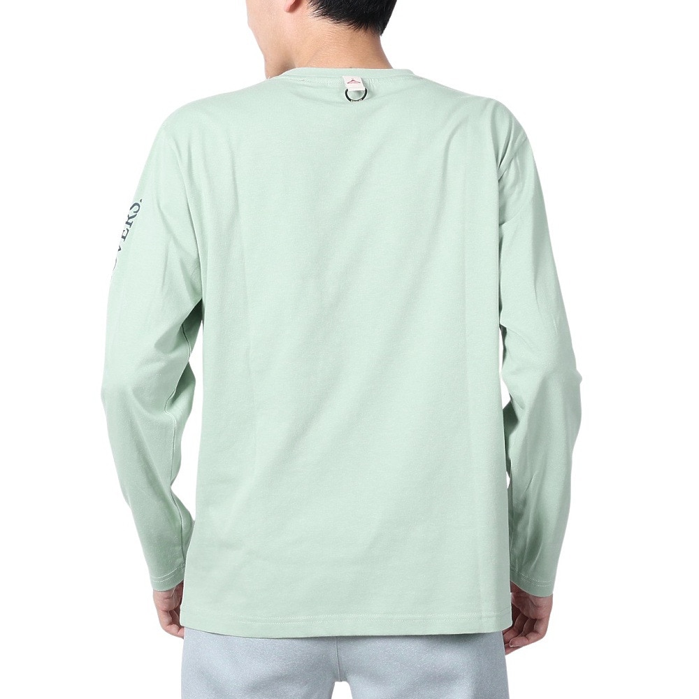 ボンファイア（Bonfire）（メンズ）速乾 ドライ 長袖Tシャツ ロンT キャンピングラヴァーズTシャツ 50BNF4SCD2310 MNT ミント 袖プリント