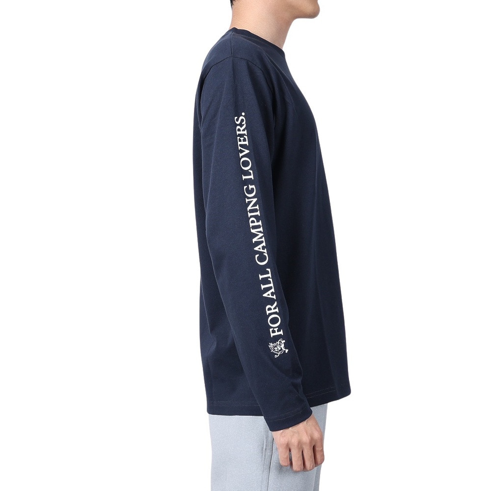 ボンファイア（Bonfire）（メンズ）速乾 ドライ 長袖Tシャツ ロンT キャンピングラヴァーズTシャツ 50BNF4SCD2310 NVY ネイビー 袖プリント