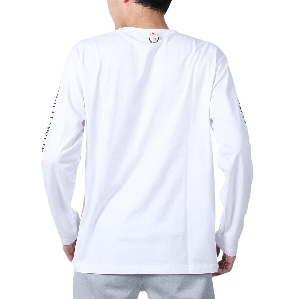 ボンファイア（Bonfire）（メンズ）速乾 ドライ 長袖Tシャツ ロンT キャンピングラヴァーズTシャツ 50BNF4SCD2310 WHT ホワイト 袖プリント