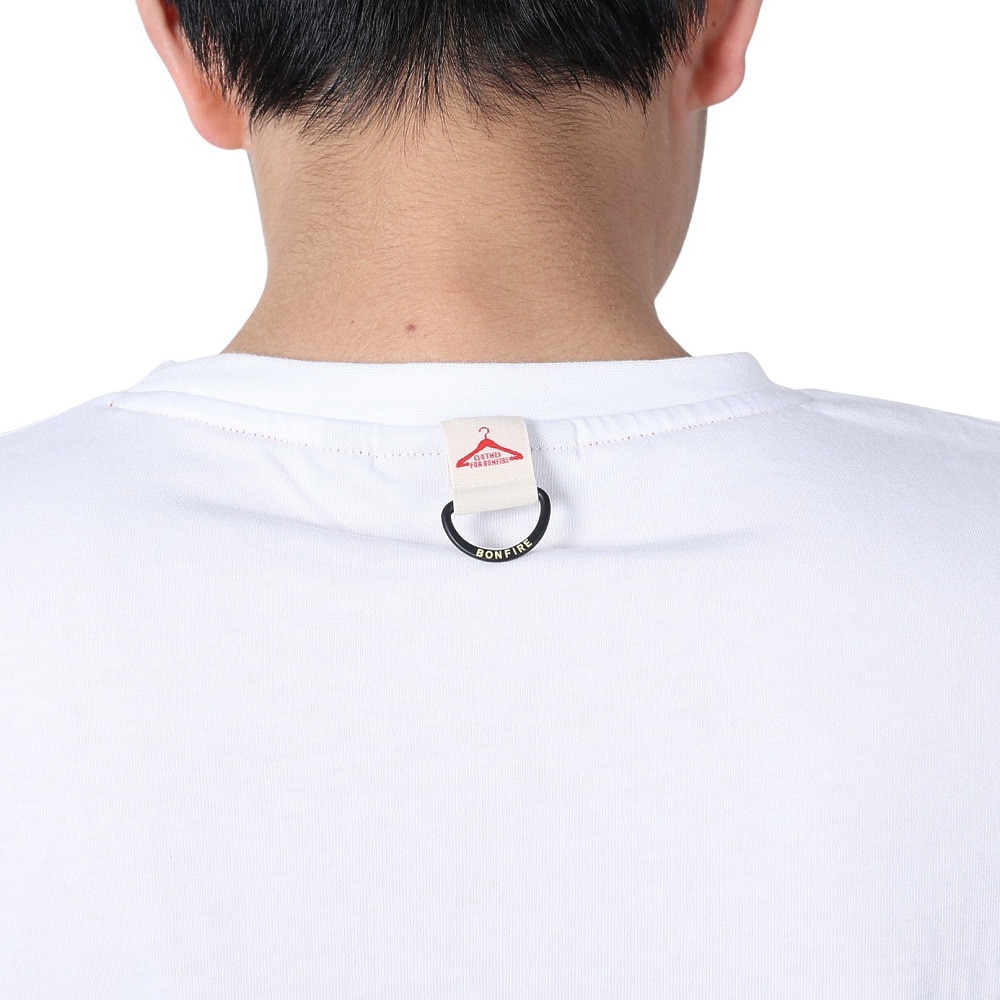 ボンファイア（Bonfire）（メンズ）速乾 ドライ 長袖Tシャツ ロンT キャンピングラヴァーズTシャツ 50BNF4SCD2310 WHT ホワイト 袖プリント