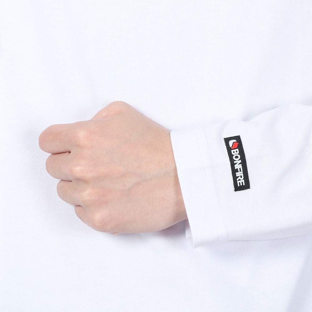 ボンファイア（Bonfire）（メンズ）速乾 ドライ バックプリント 長袖Tシャツ RAINBOW TROUT ニジマス 50BNF4SCD2311 WHT ホワイト
