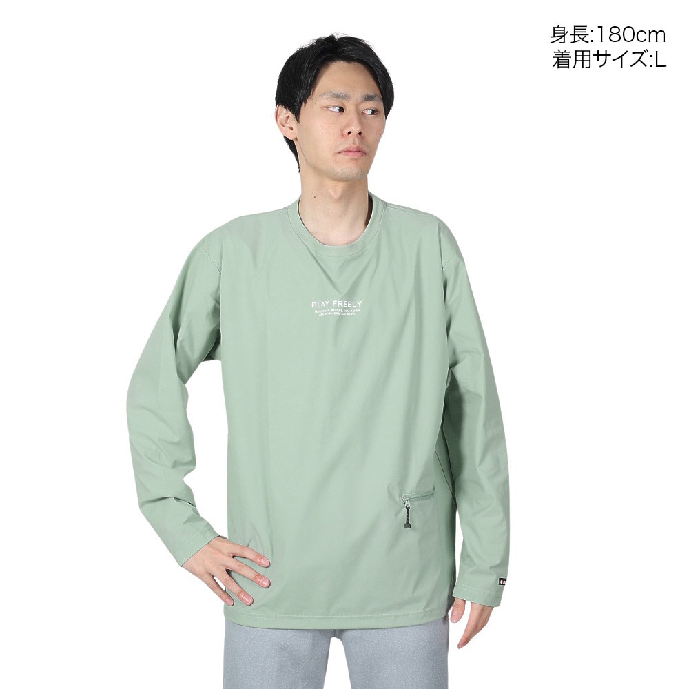 ボンファイア（Bonfire）（メンズ）速乾 撥水 ストレッチ BACKMESH.P 長袖Tシャツ 50BNF4SCD2313 MNT ミント ポケッタブル